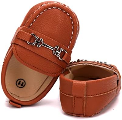 LONSOEN Baby Loafers for Boys Girls Prewalker Shoes
