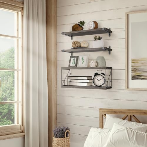 B4Life Floating Shelves Bathroom Rustic Storage