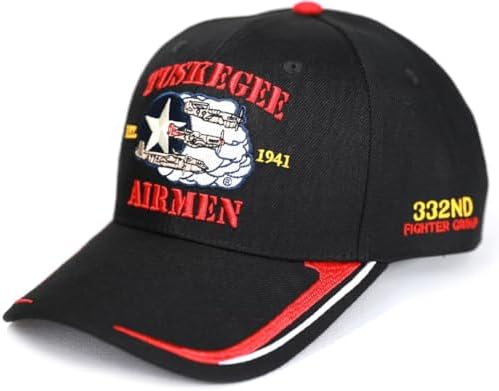 Big Boy Tuskegee Airmen S164 Mens Black Cap - Adjustable