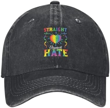 RTATBY Straight Against Hate Washed Denim Baseball Cap
