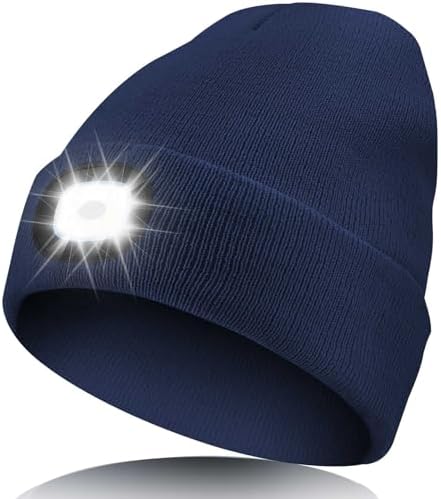 Biuonk Unisex LED Beanie with Light
