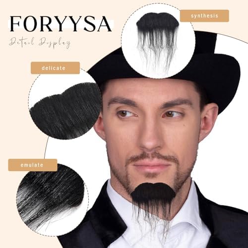 Foryysa Funny Costume Fake Mustache Cosplay Black Facial Hair Accessory