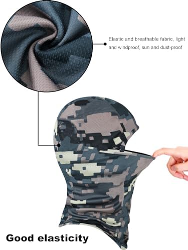 Blulu 3-Pack Camo Balaclava Face Mask for Outdoor