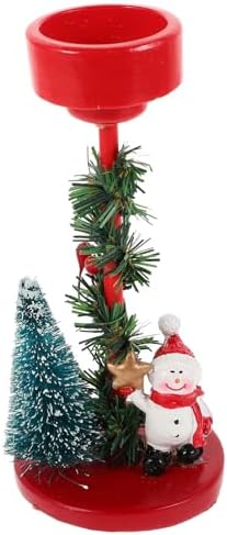 Exquisite Resin Snowman Candle Holder Winter Wedding Decor 1