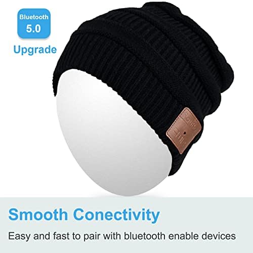 Rotibox Bluetooth Beanie with Headphones for Winter Sports and Christmas Gifts