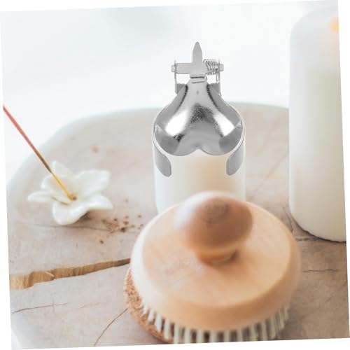 Heart-Shaped Metal Candle Snuffer Tray 2pc