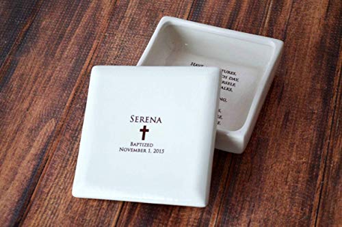 Susabella Square Keepsake Box for Baptism or Christening