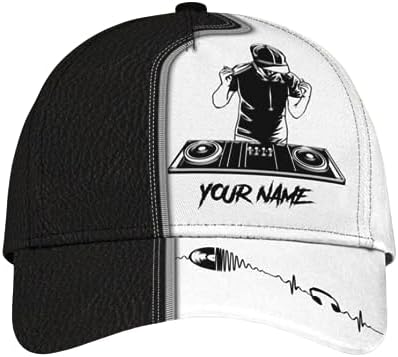 Personalized DJ Hat with Flashing LED Custom Name Baseball Cap