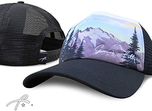 Grace Folly Mountain Trucker Hat for Men or Women