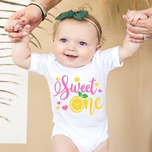 Sweet One 1st Birthday Lemon Shirt for Baby Girl 18M