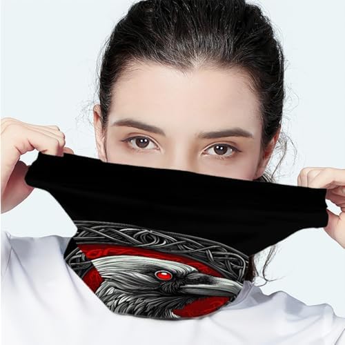 DUOLIFU Cool Skull Face Bandanas Multi-Purpose Headwear