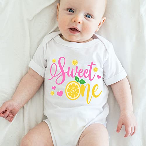 Sweet One 1st Birthday Lemon Shirt for Baby Girl 18M