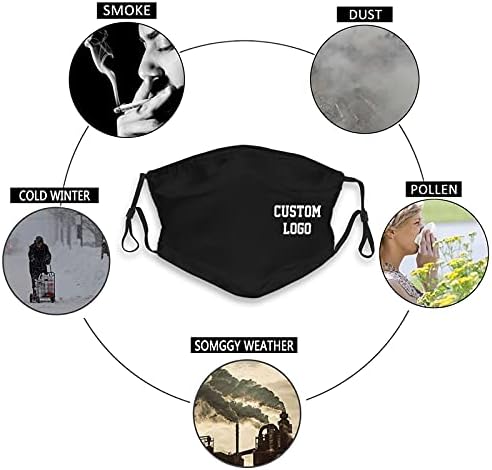 Custom Reusable Cloth Mask with Photo Text Logo