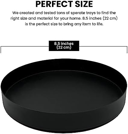 Wick Works 85 In Gold Decorative Round Tray