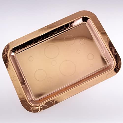 Pack of 3 20x143 Inch Gold Plated Mirror Serving Trays 1