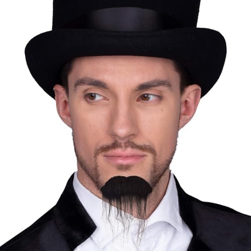 Foryysa Funny Costume Fake Mustache Cosplay Black Facial Hair Accessory