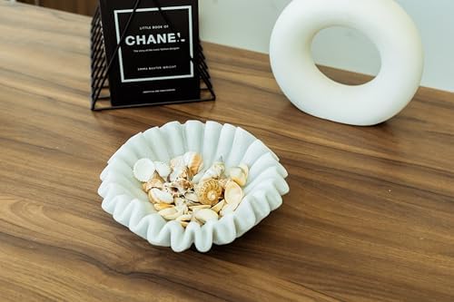 LE HOME DECOR Marble Fluted Bowl 6 Inches