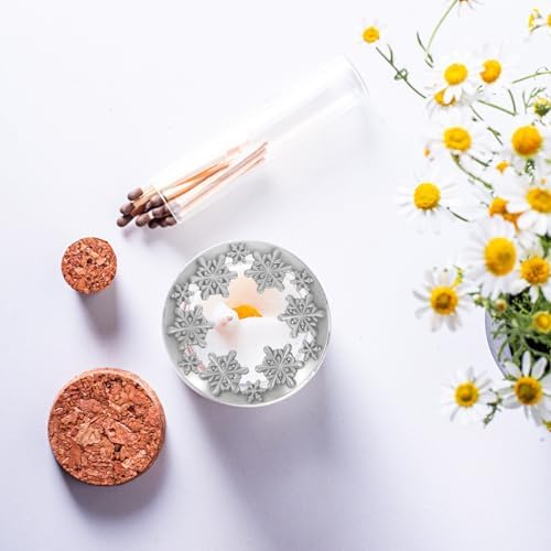 Luxshiny Snowflake Candle Cover with Lid
