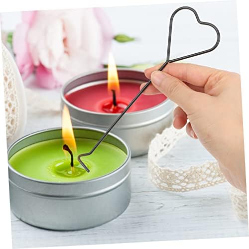 Luxshiny 4pc Heart Shape Candle Wick Hooks