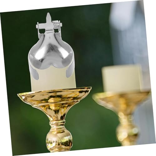 Yardenfun 2Pcs Heart Shaped Metal Candle Snuffer