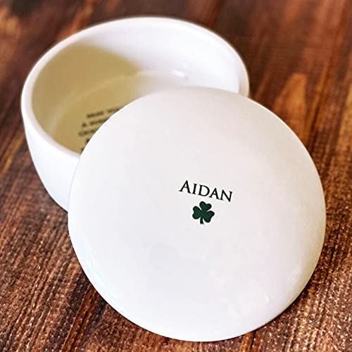 Personalized Round Keepsake Box with Irish Blessing