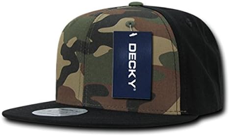 DECKY Cotton Flat Bill Snapbacks for Men