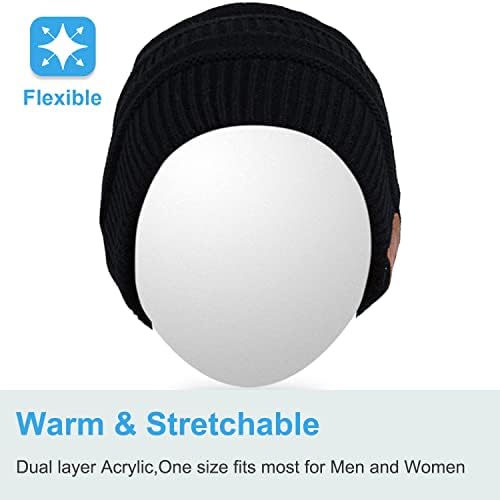 Rotibox Bluetooth Beanie with Headphones for Winter Sports and Christmas Gifts