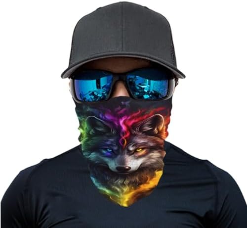 GLUDEAR 3D Print Balaclava Face Bandana for Men Women