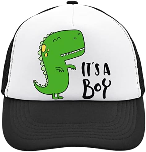 Its A Boy Dinosaur Mesh Snapback Hat