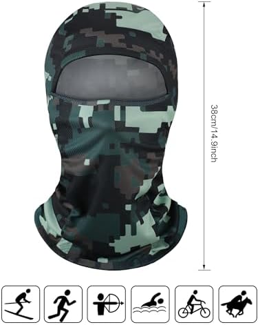 Blulu 3-Pack Camo Balaclava Face Mask for Outdoor