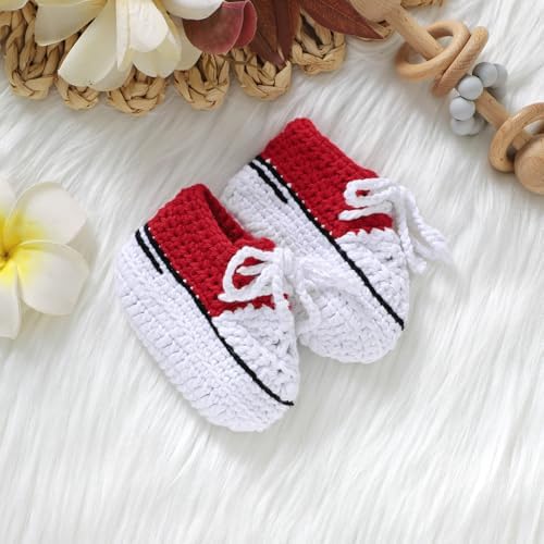 Mimixiong Baby Booties Soft Crochet Shoes for Newborns