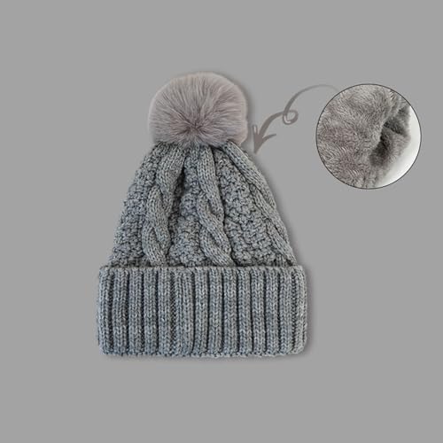 Mens Slouchy Wool Knit Skull Cap for Winter