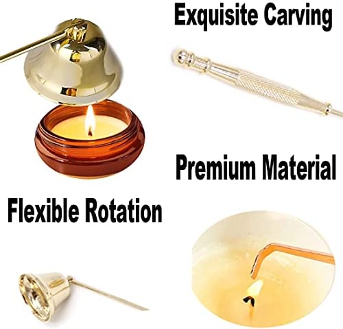 3 in 1 Candle Care Tool Set with Gold Trim