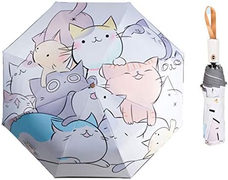 Kids Automatic Open Cartoon Waterproof Travel Umbrella - UPF 50 Protection