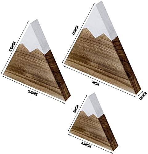 Maitys 3 Pcs Mountain Decor Signs Dark Brown