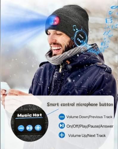 Bosttor Bluetooth Beanie with Light and Music