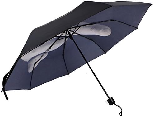 Uooiu TinaWood Funny Middle Finger Umbrella Black