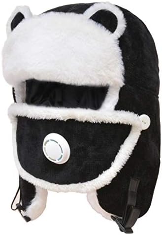 MioCloth Kids Panda Faux Fur Winter Hat with Mask