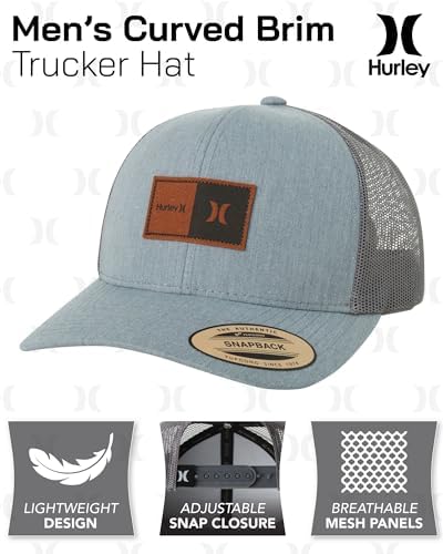 Hurley Mens Caps - Black Snap Back Trucker Hat
