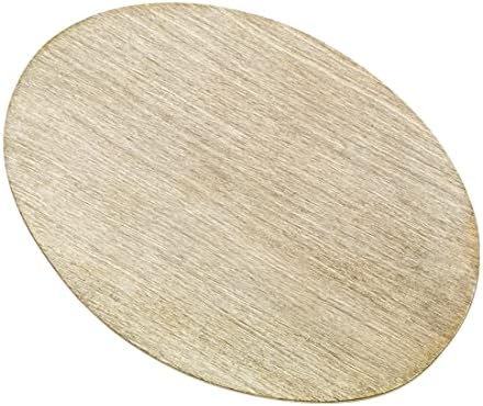 NKlaus Candle Plate 17x12cm Gold Aluminum Decorative Coaster