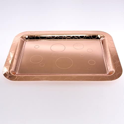 Pack of 3 20x143 Inch Gold Plated Mirror Serving Trays 1