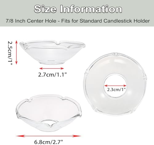 OwnMy 2PCS Glass Candle Drip Protectors