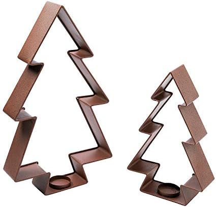Fun Express Rustic Christmas Tree Votive Holder Set of 2