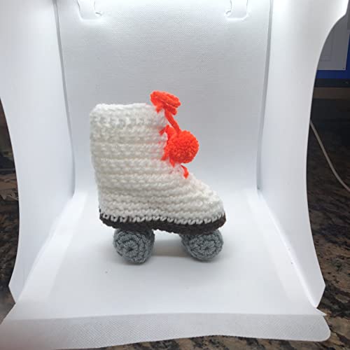 Roller Skate Style Baby Booties for 6-9 Months Bright Orange