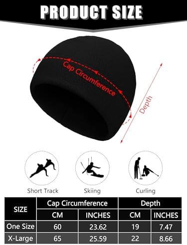 SATINIOR 4 Pack Cotton Skull Caps Winter Warm Beanies