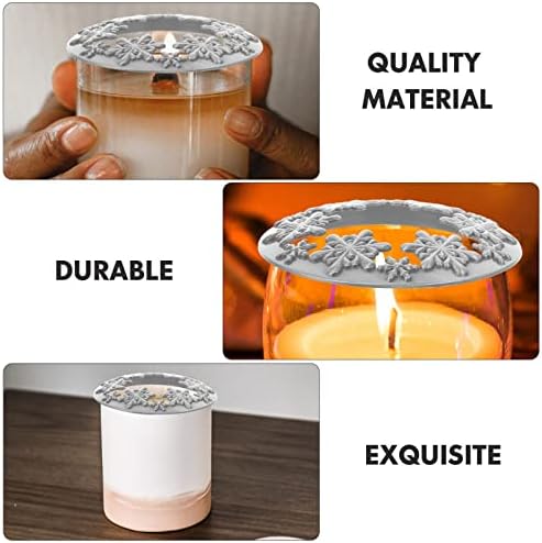 Luxshiny Snowflake Candle Cover with Lid