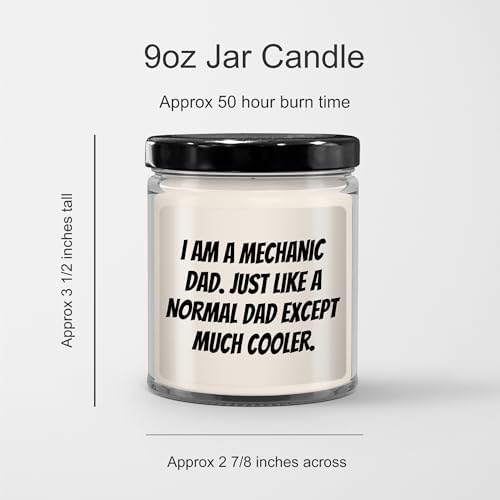 Funny Mechanic Dad Candle 9oz Vanilla Soy 1