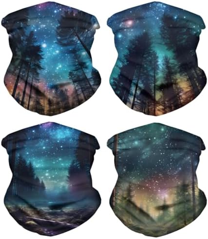 GLUDEAR Multifunctional Galaxy Print Balaclava Set