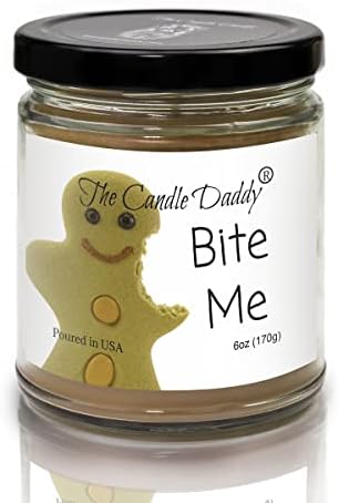 BITE ME - Christmas Gingerbread Cookie Scented Candle - 6 OZ Jar - 40 Hour Burn