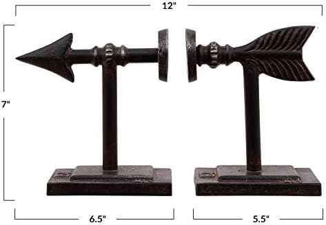 Creative Co-Op Bronze Arrow Bookends Set of 2